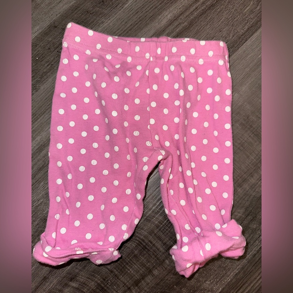 Pink Polka Dot Kids Casual Bottoms